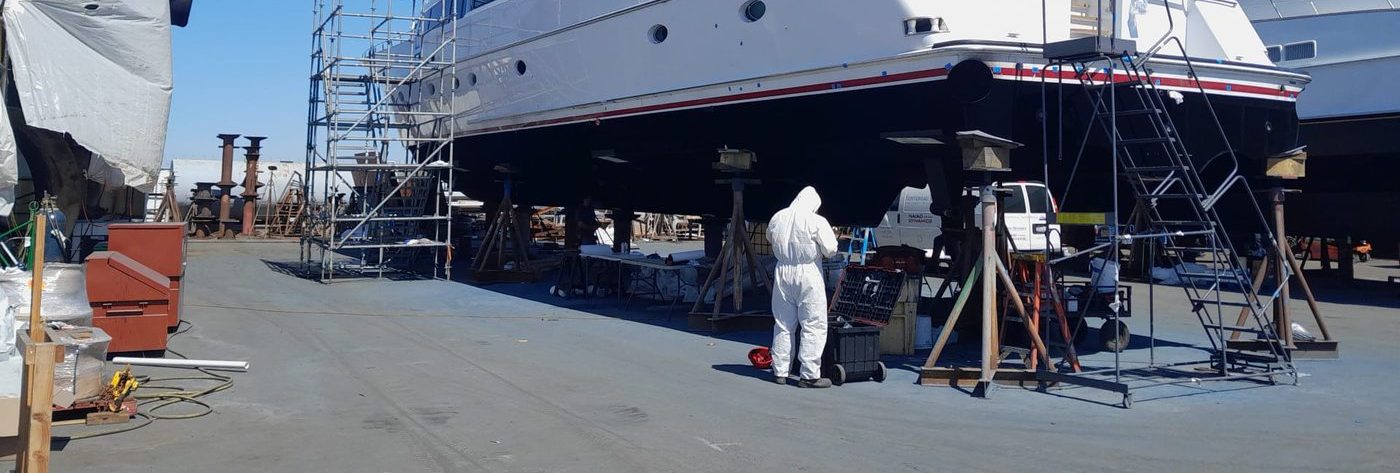 Installation in progress at a West Coast yard
